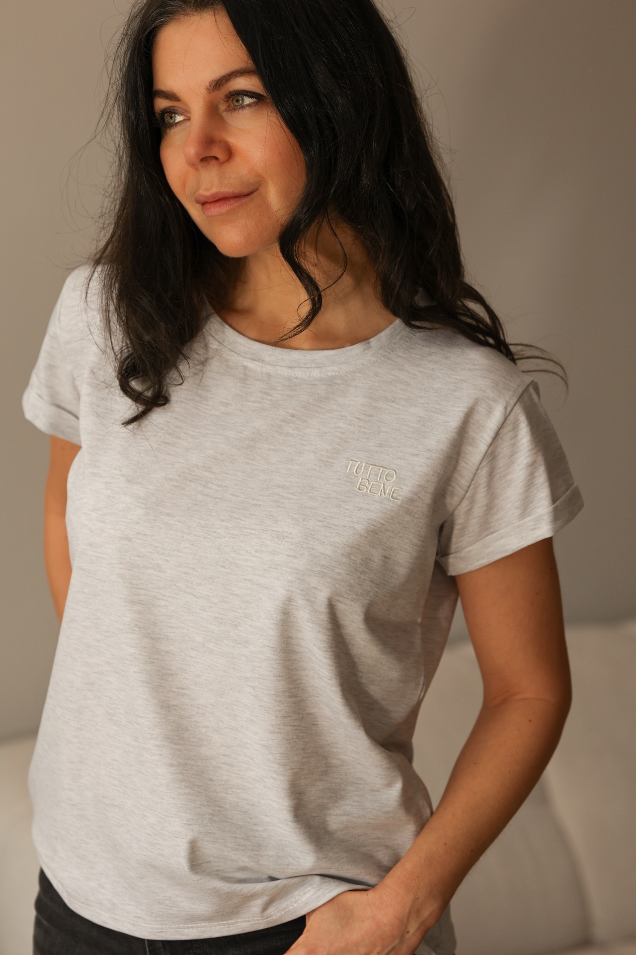 T-Shirt Tutto Bene - gery melange