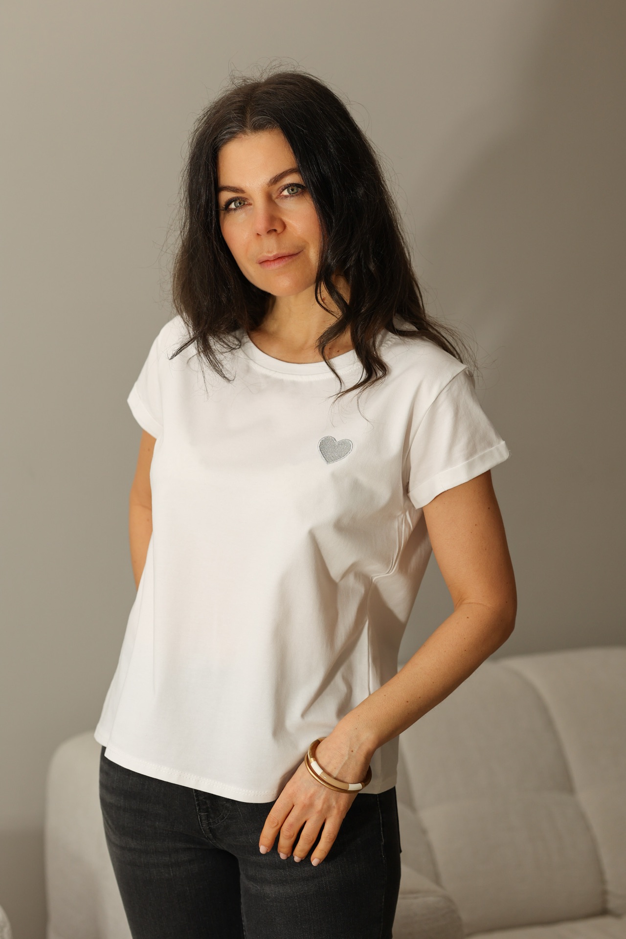 T-Shirt Heart - white