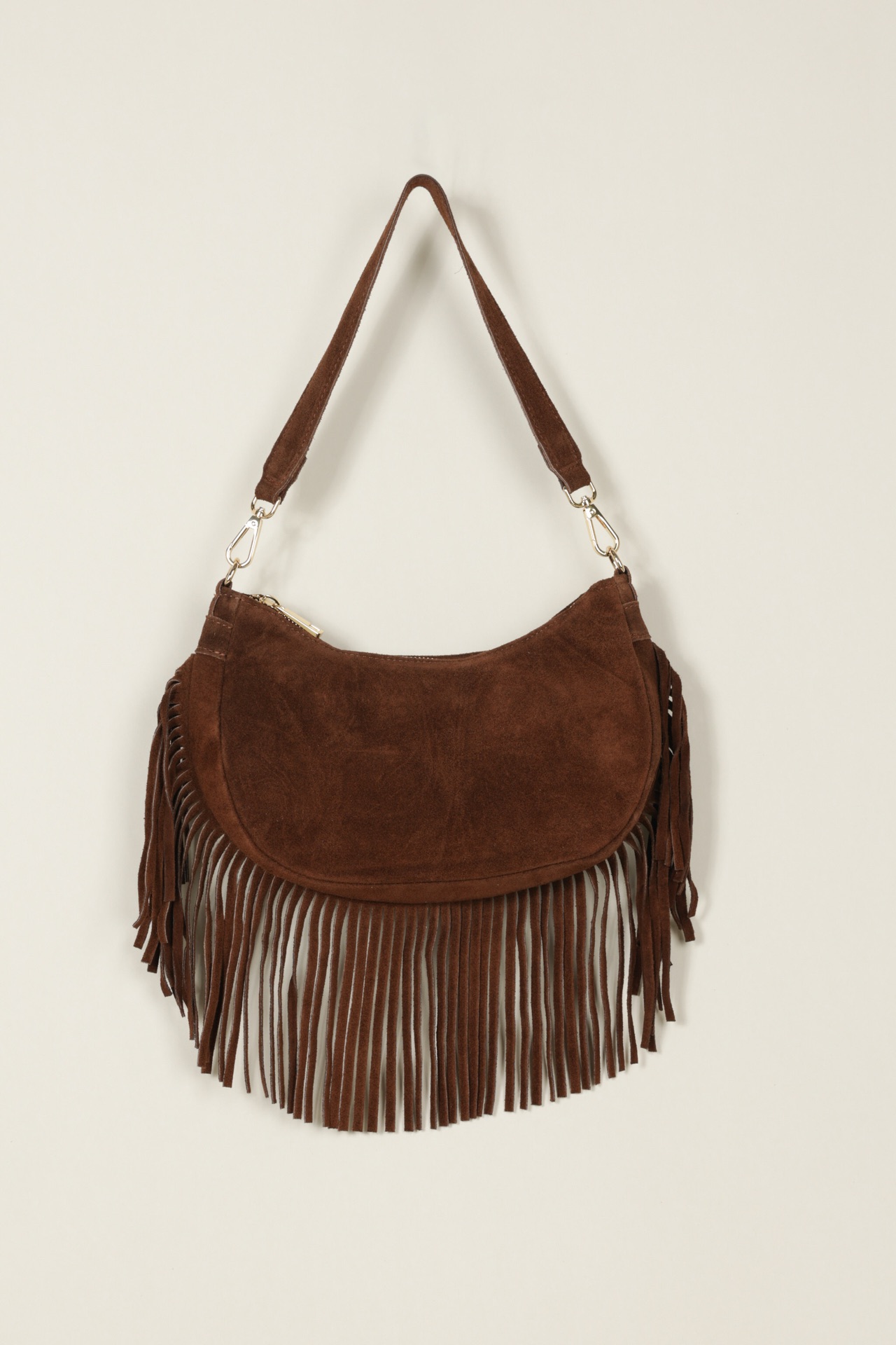 Wildledertasche Montana mit Fransen