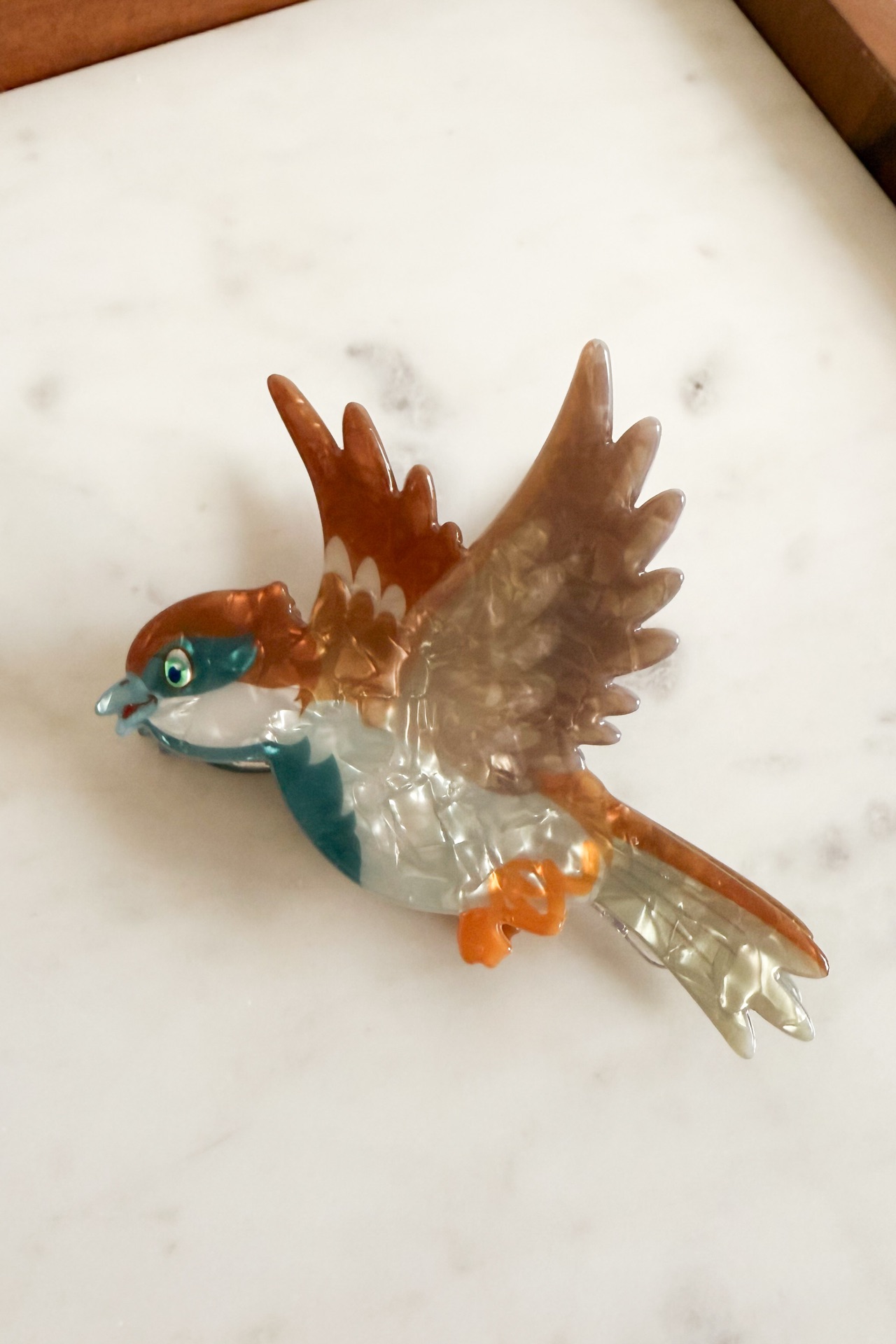 Haarclip Eisvogel