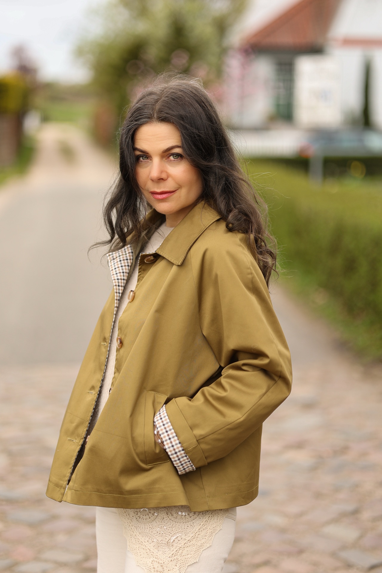 Kurzer Trench Georgette
