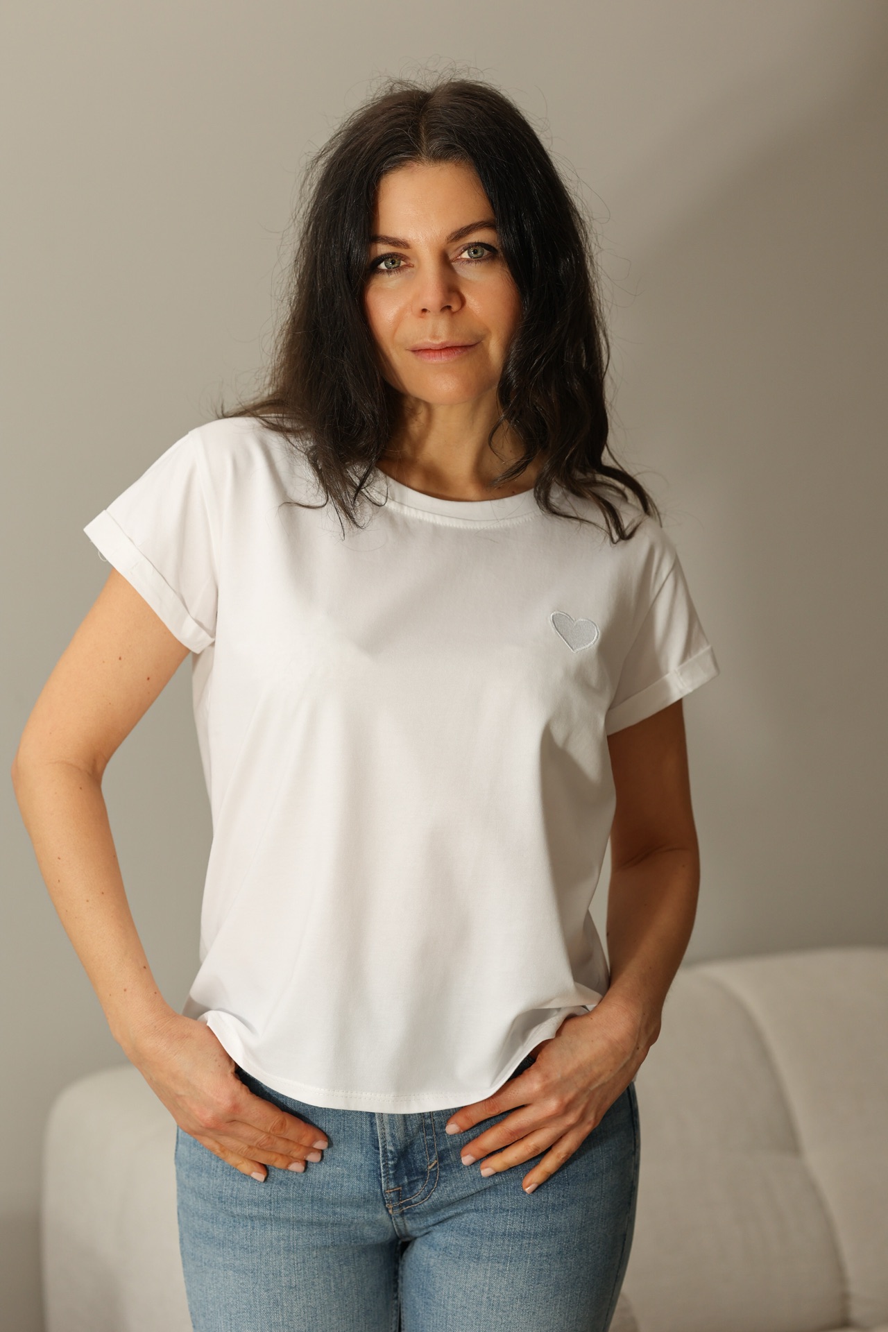T-Shirt Heart - white