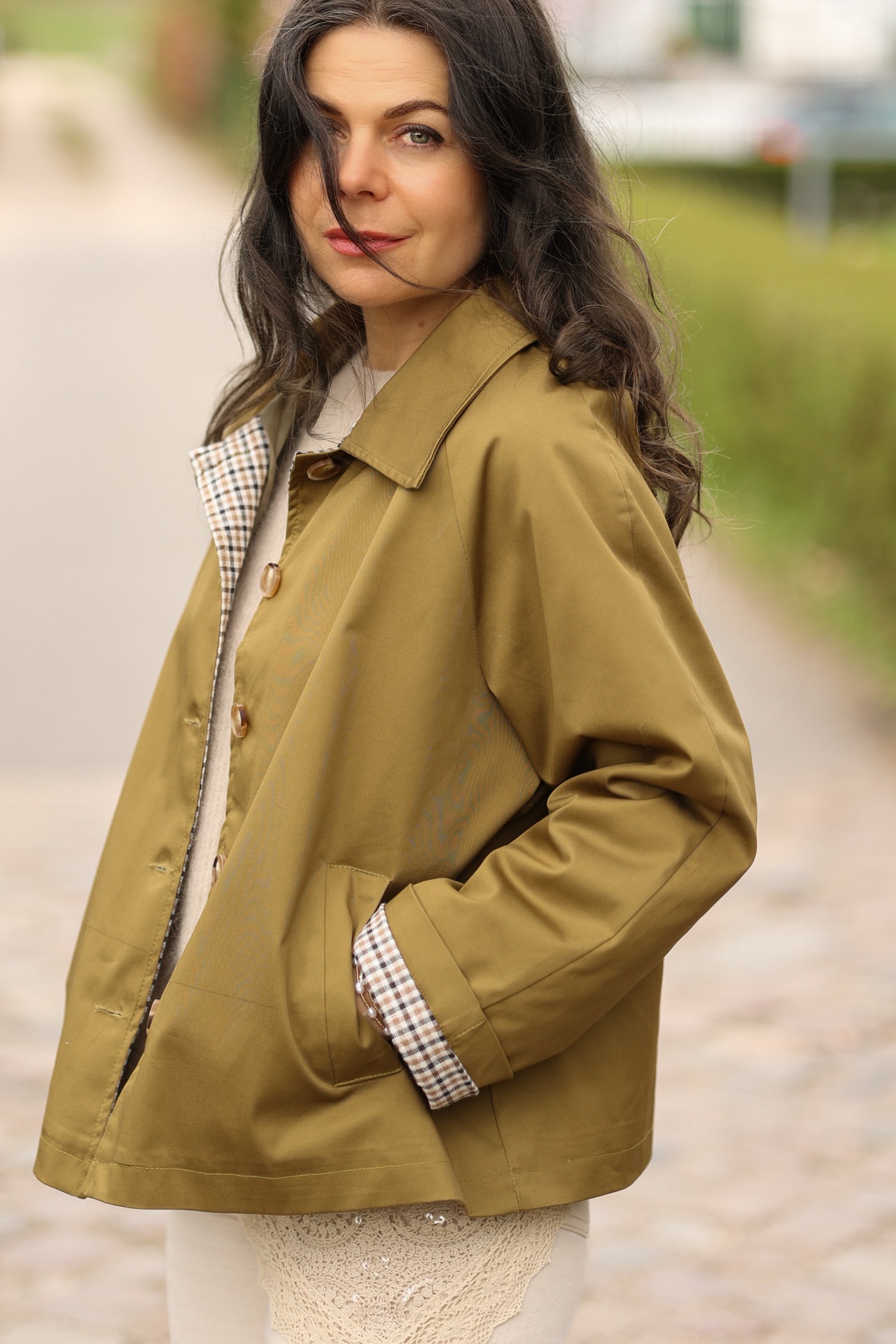 Kurzer Trench Georgette