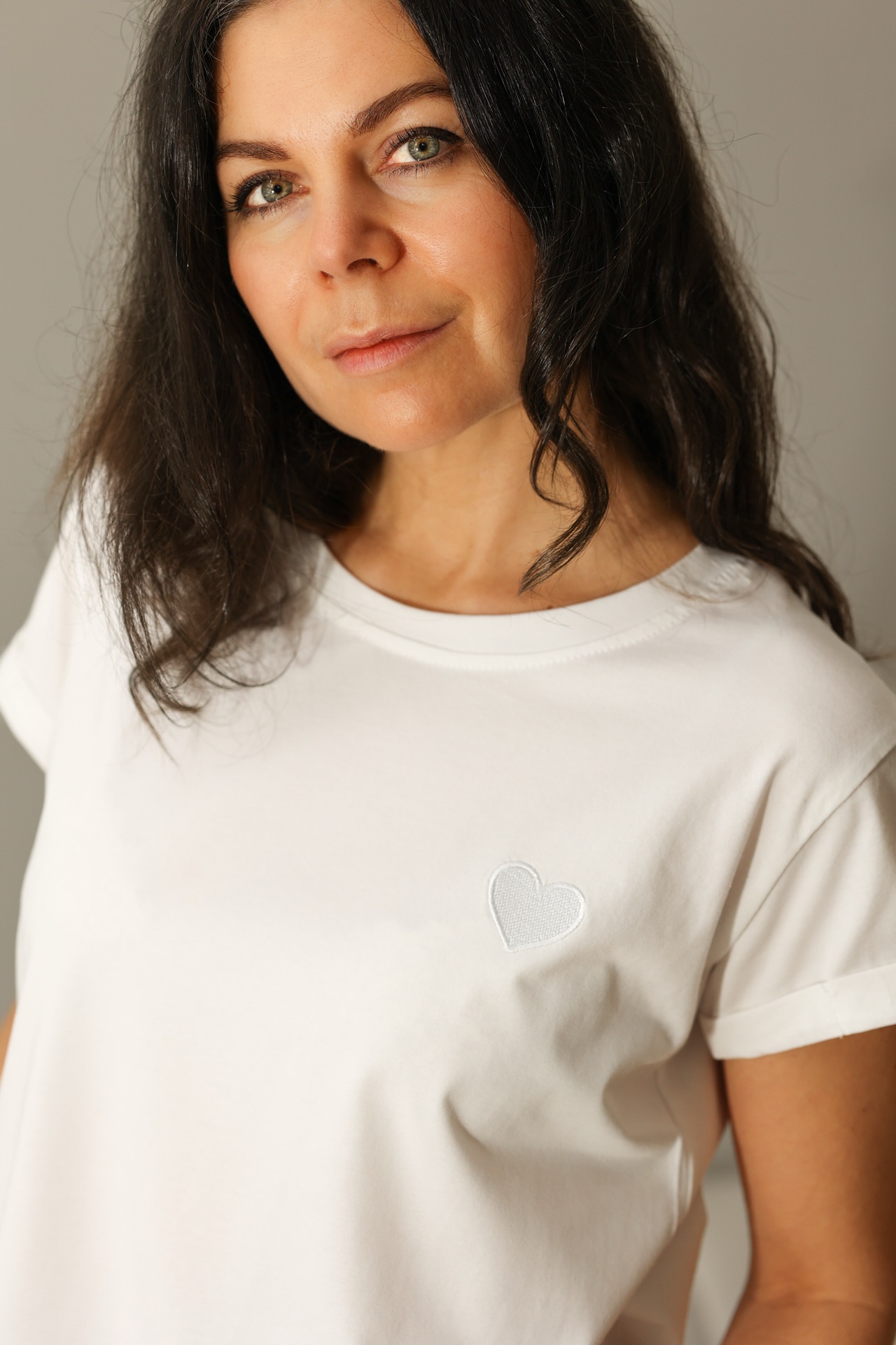 T-Shirt Heart - white