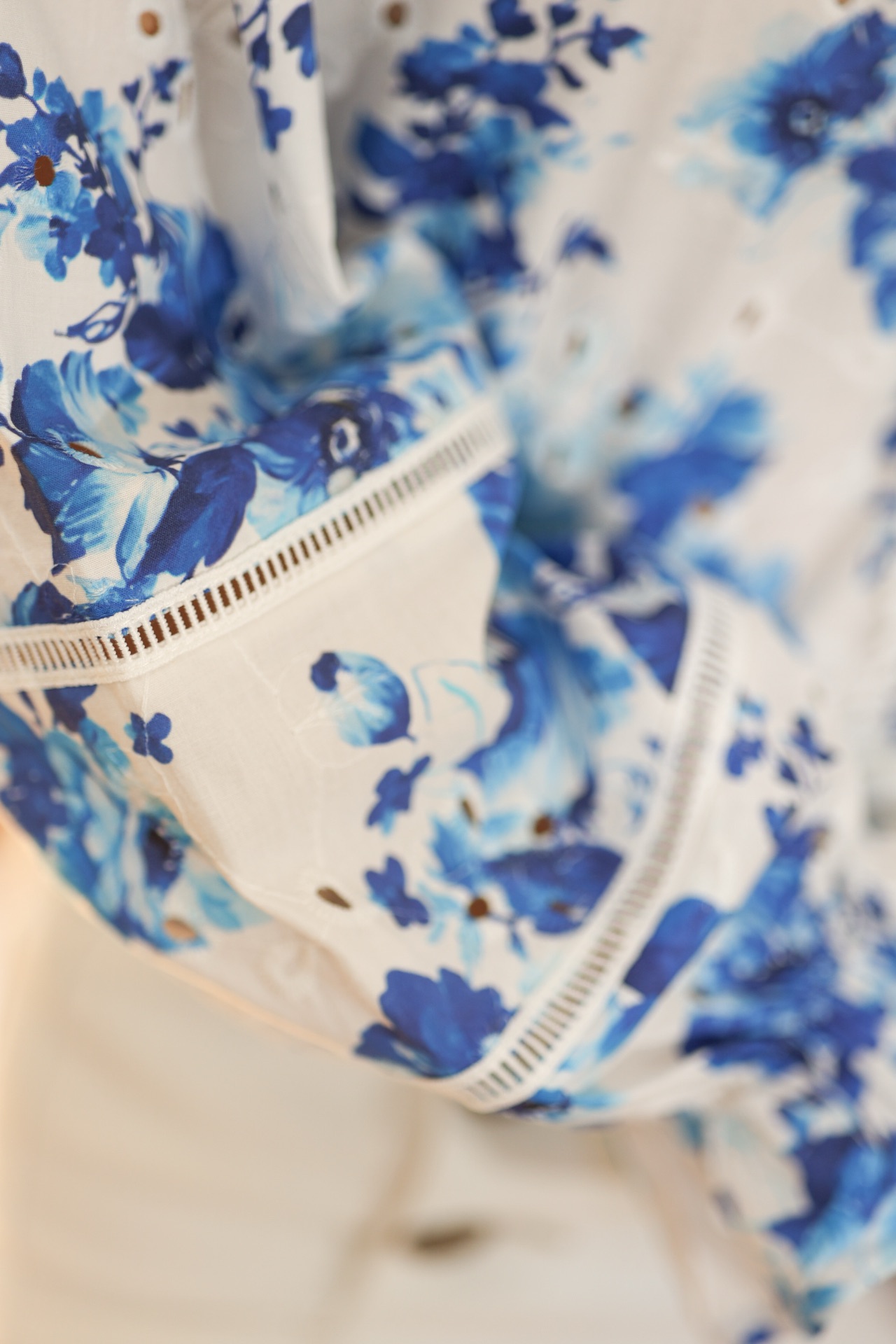 Bluse Fayence mit Blumenmuster