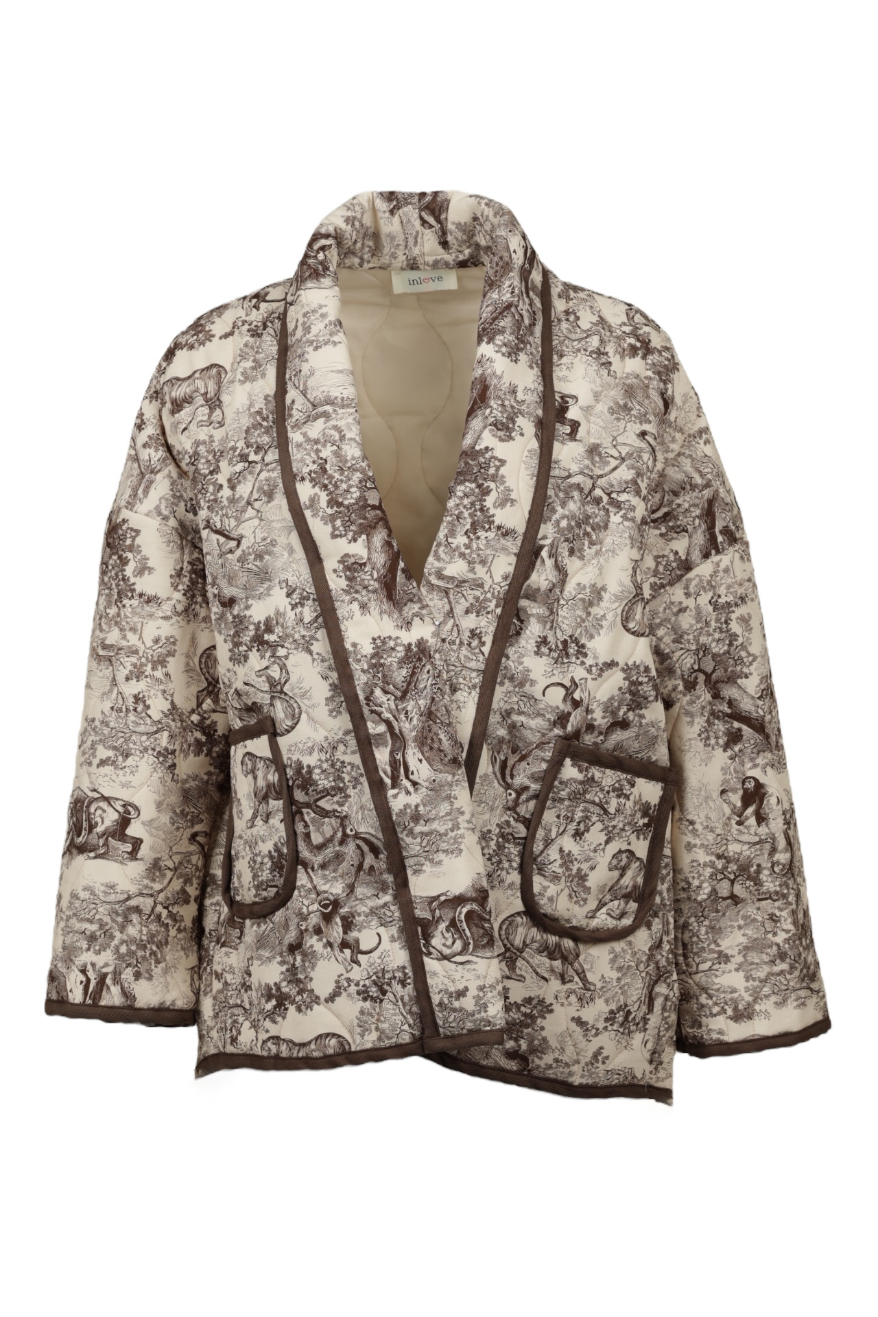 Wattierte Jacke "Toile de Jouy"