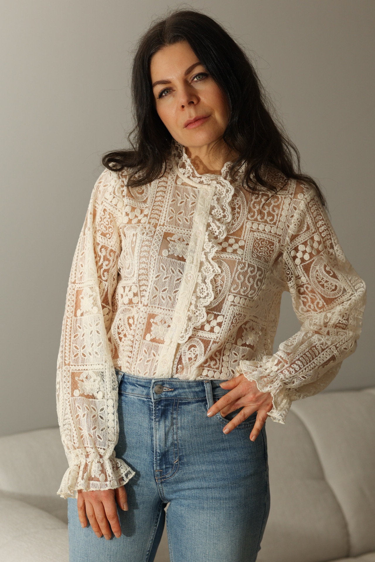 Bluse Venezia aus Spitze