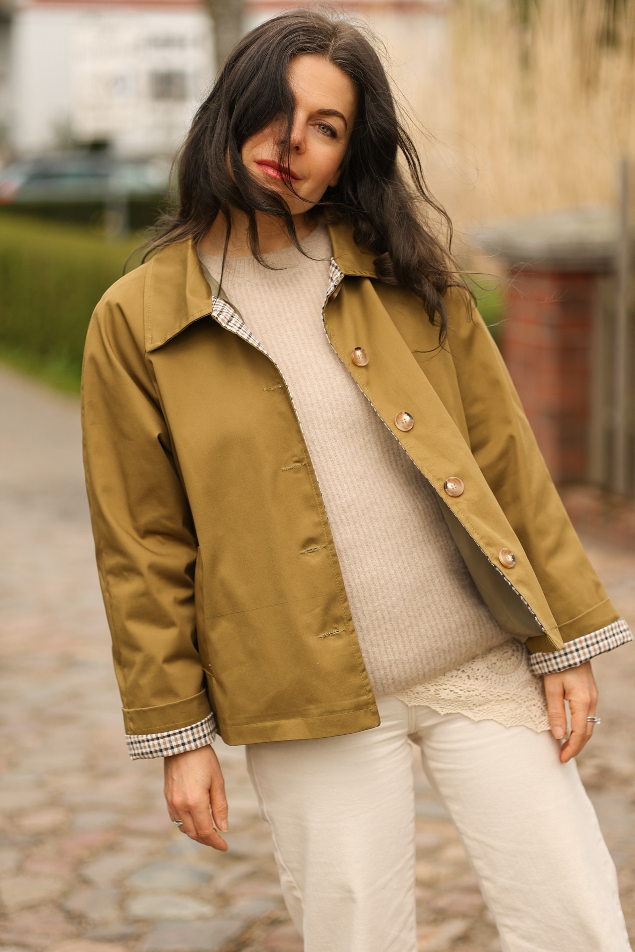 Kurzer Trench Georgette