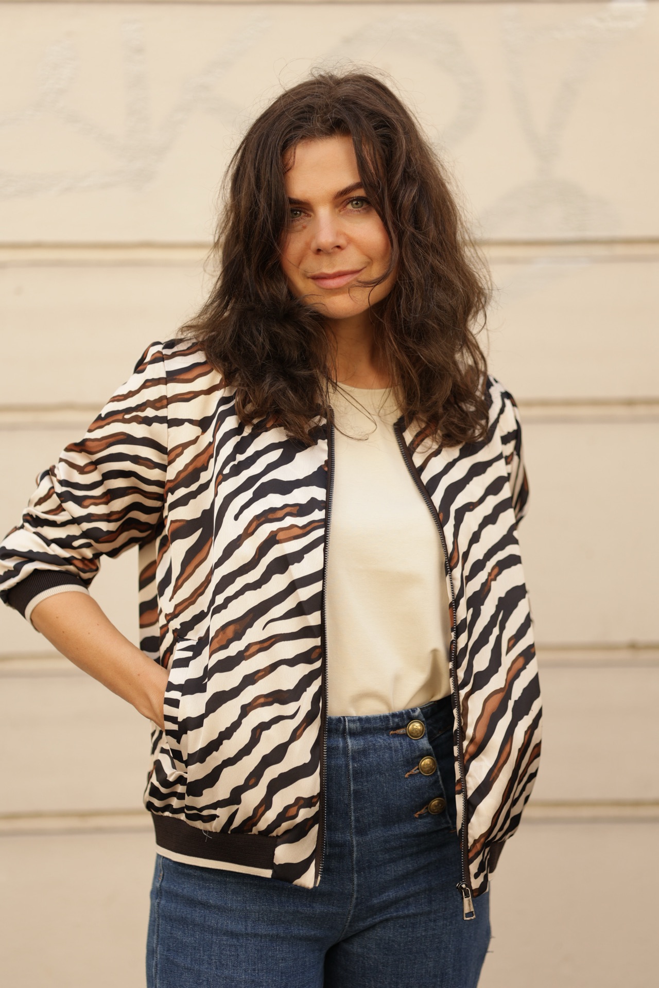 Blouson mit Zebra Print