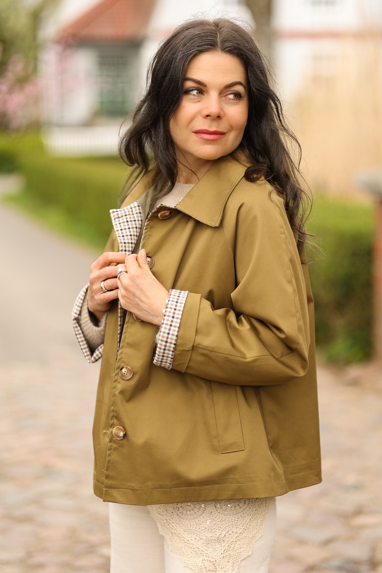 Kurzer Trench Georgette