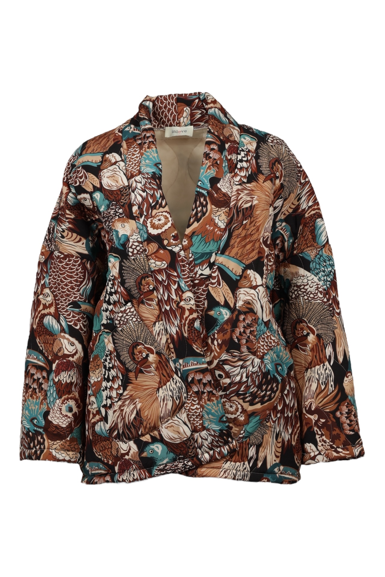Wattierte Jacke "Tropical Birds"
