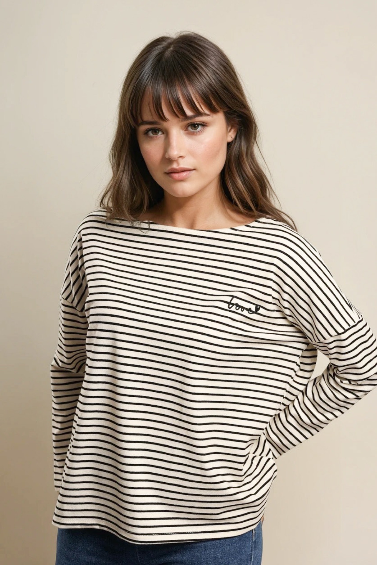 Streifenshirt "Love"
