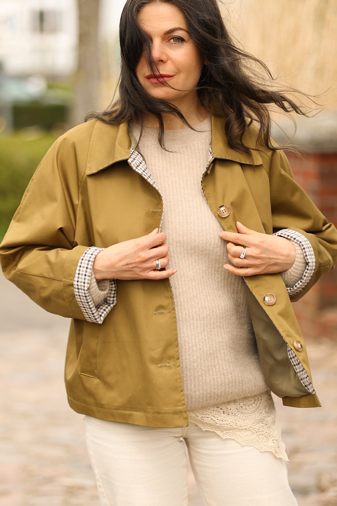 Kurzer Trench Georgette