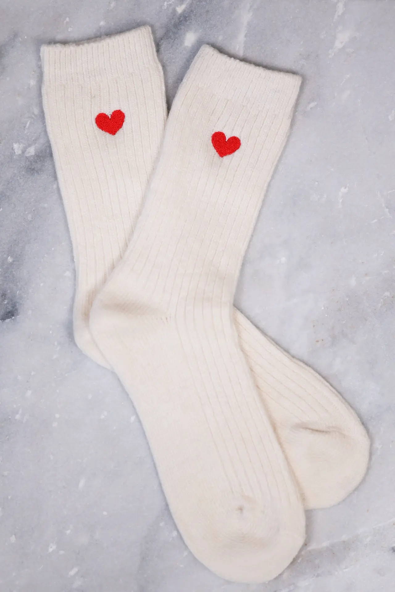 2x Wollsocken mit Herz