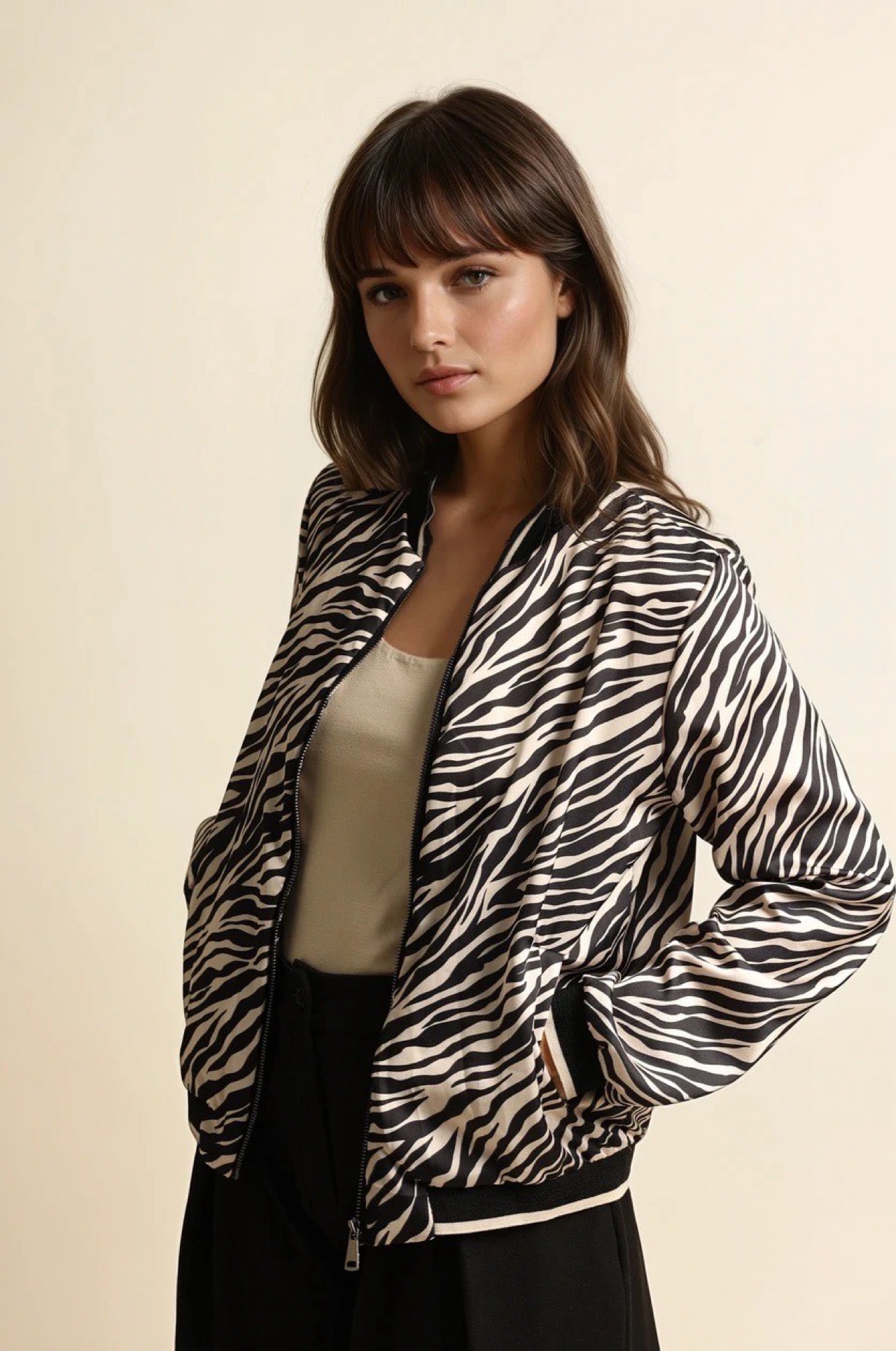 Blouson mit Zebra Print