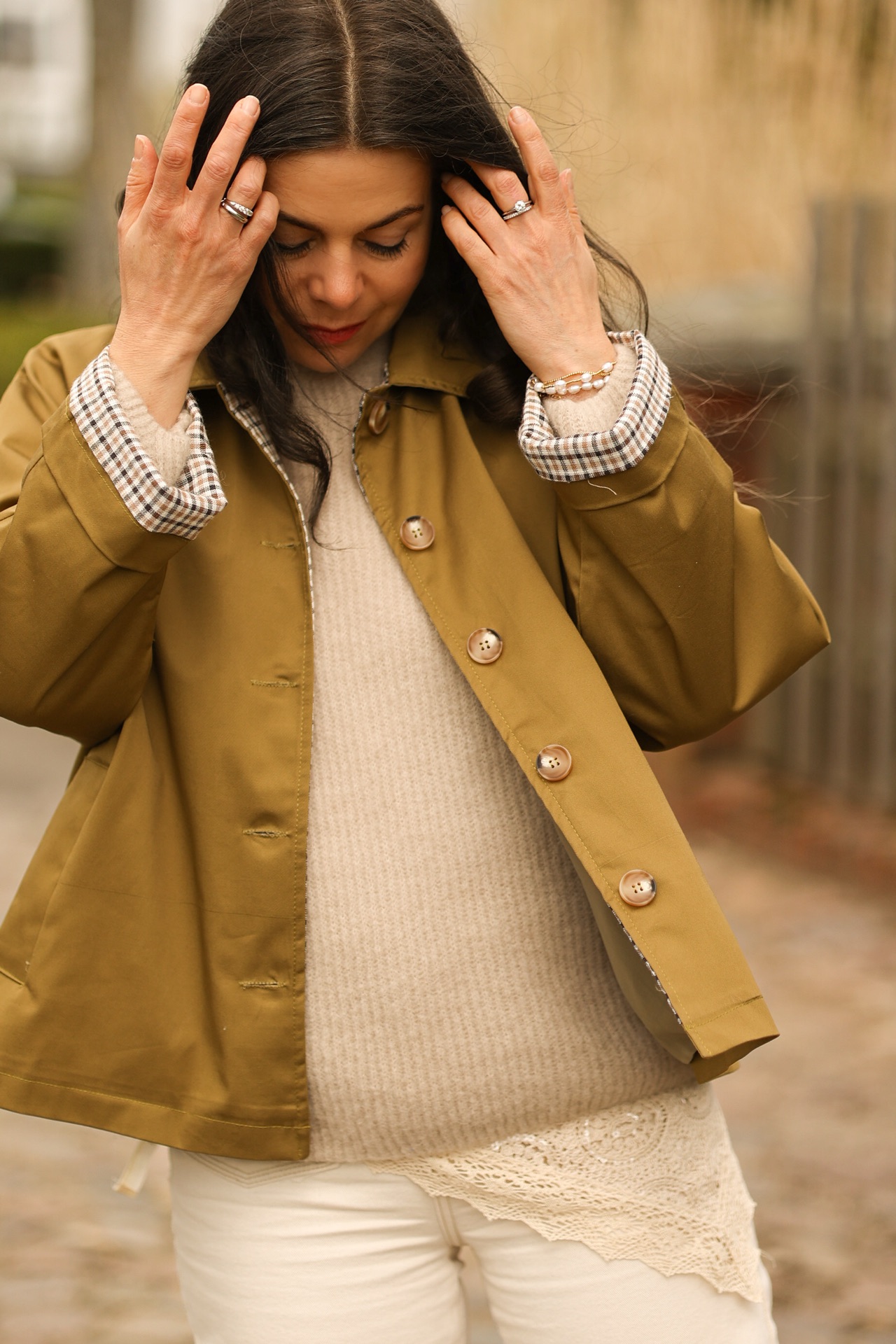 Kurzer Trench Georgette