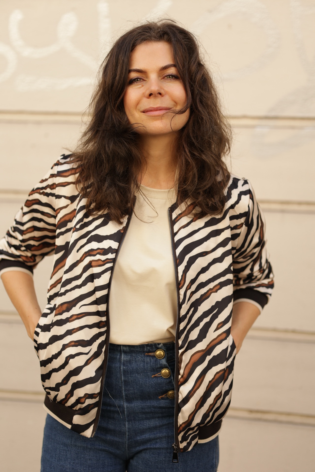Blouson mit Zebra Print