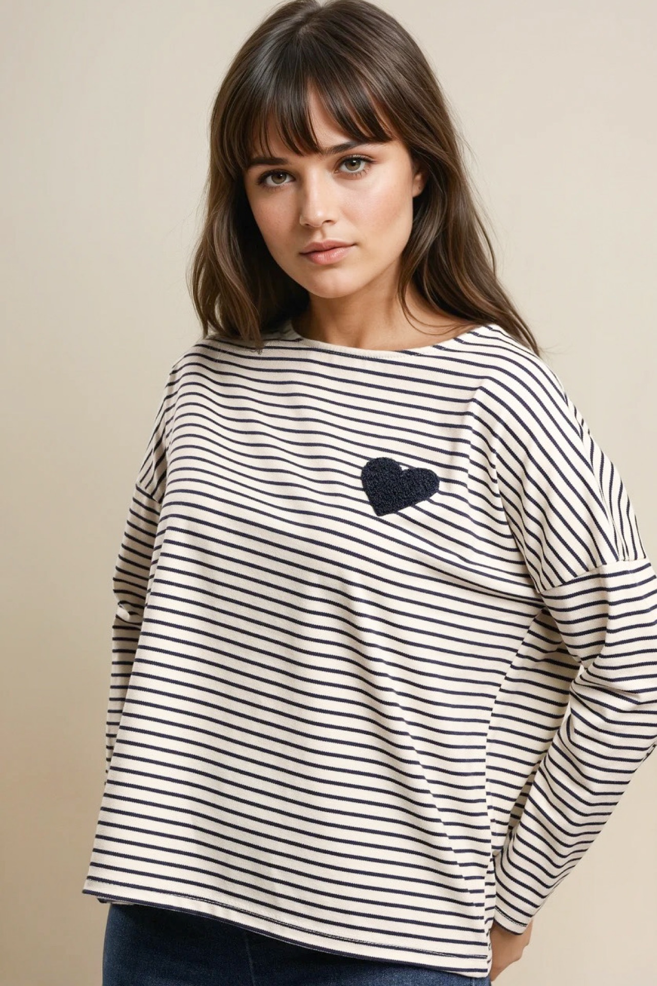 Streifenshirt "Heart"