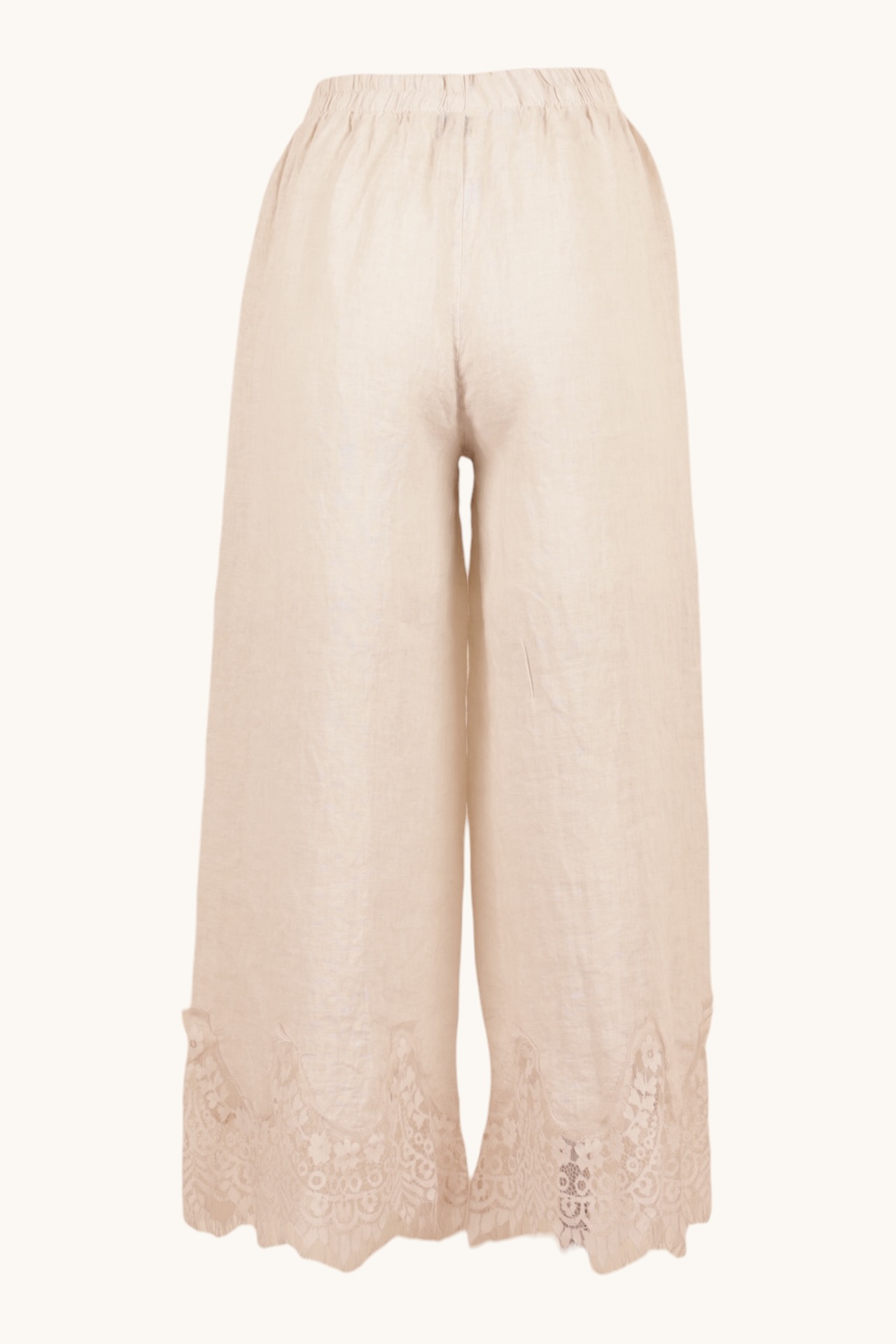 Leinenhose Mette mit Spitze