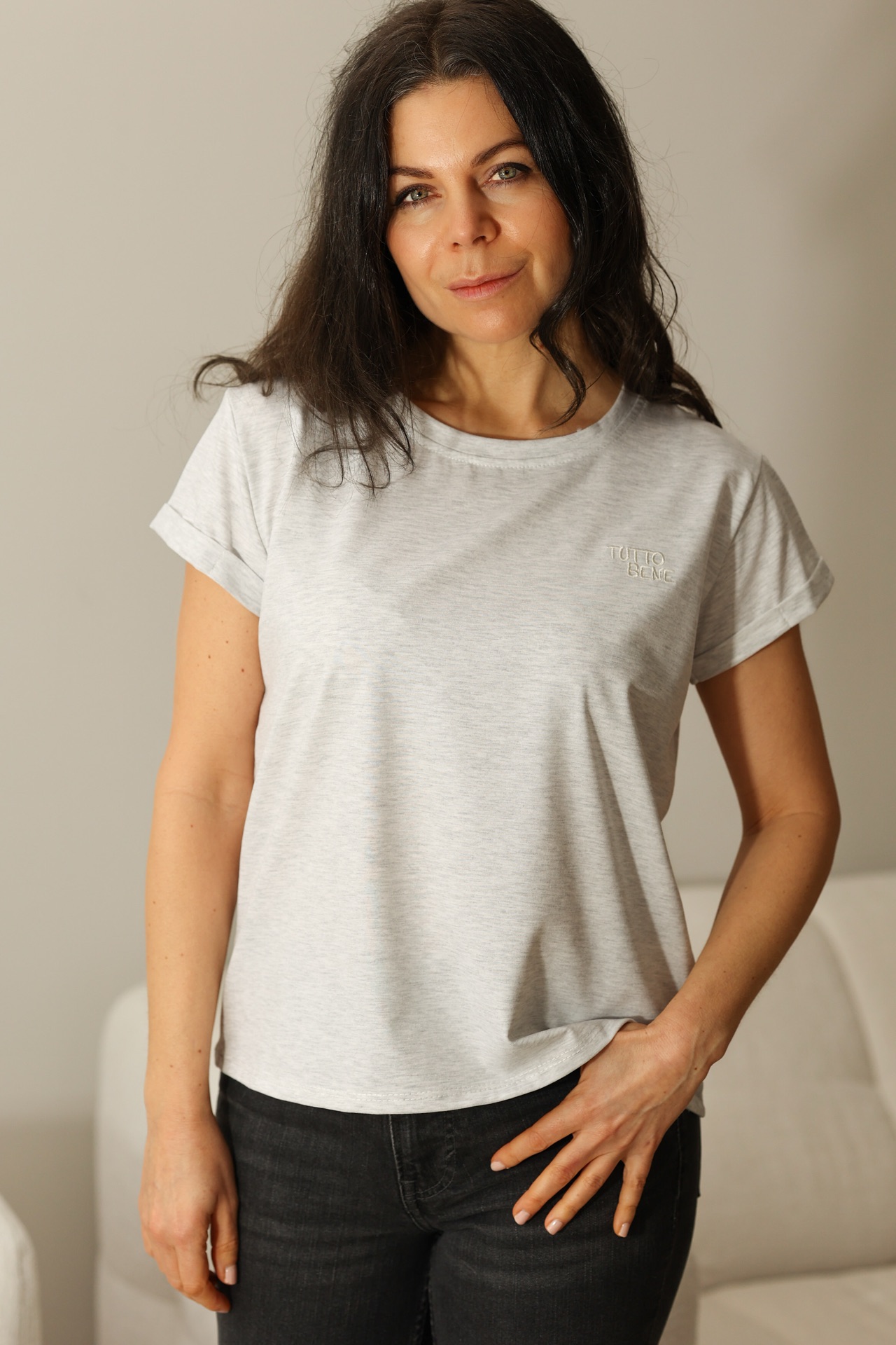 T-Shirt Tutto Bene - gery melange