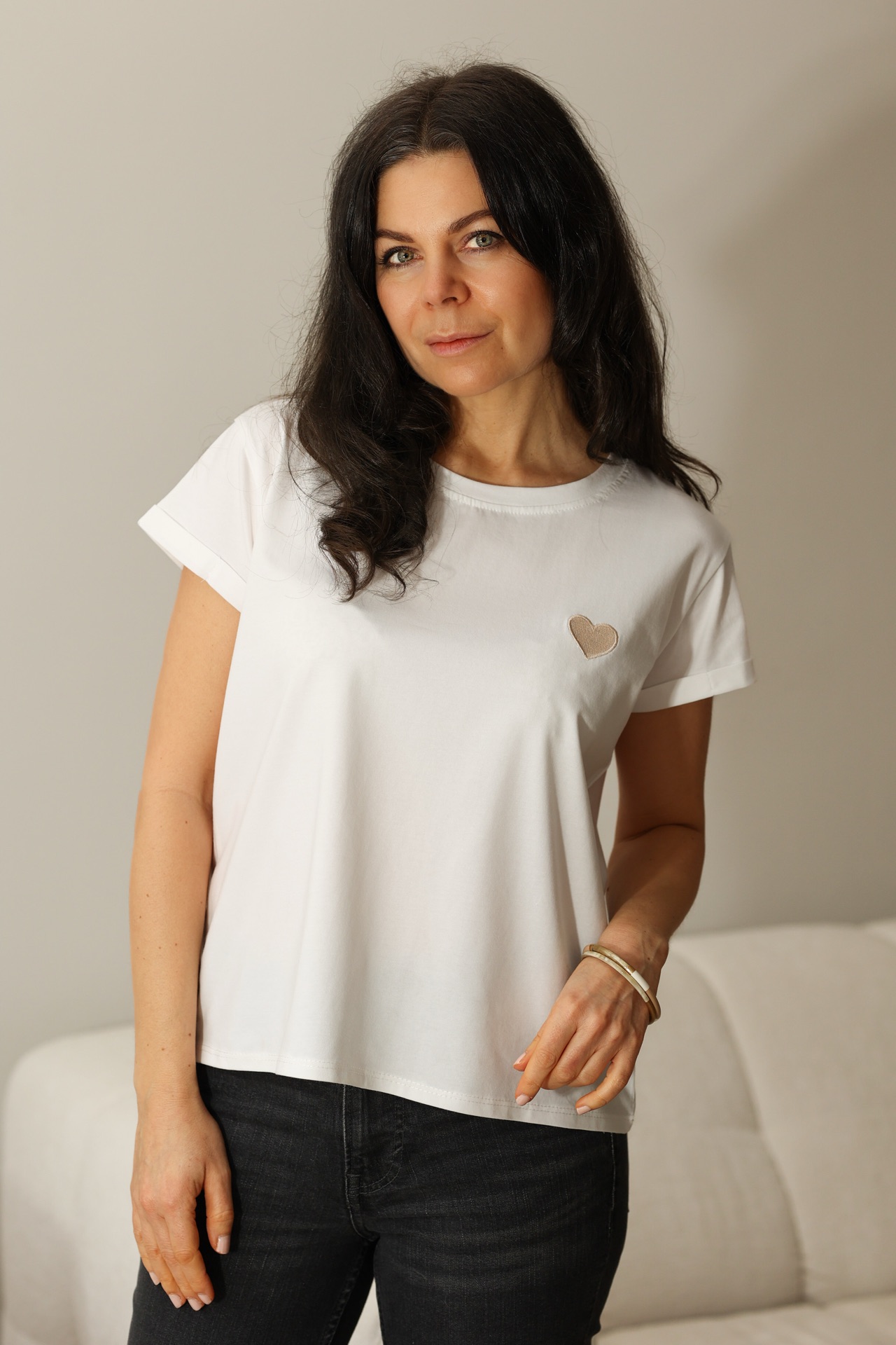 T-Shirt Heart - white