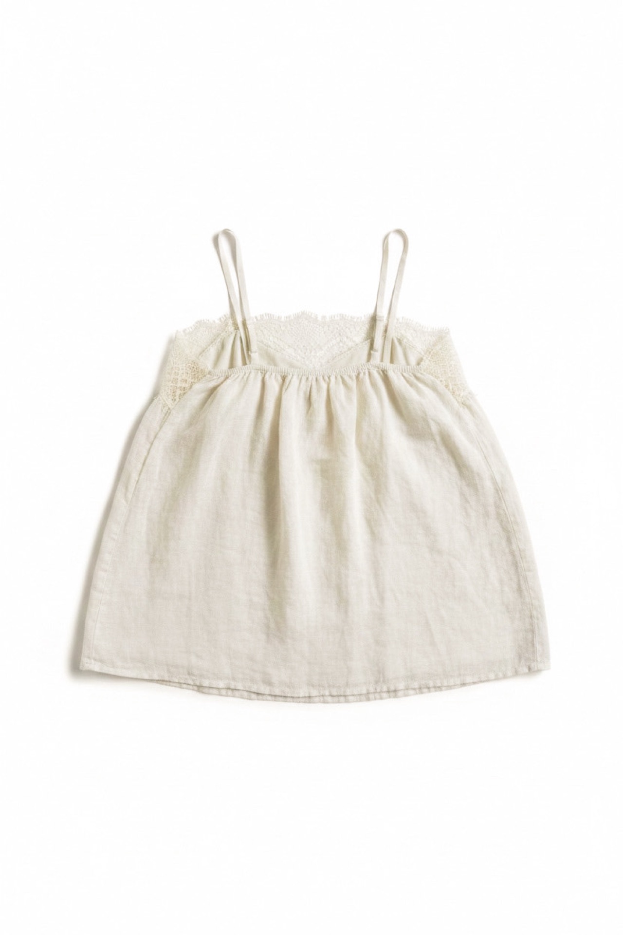 Leinentop Mette mit Spitze