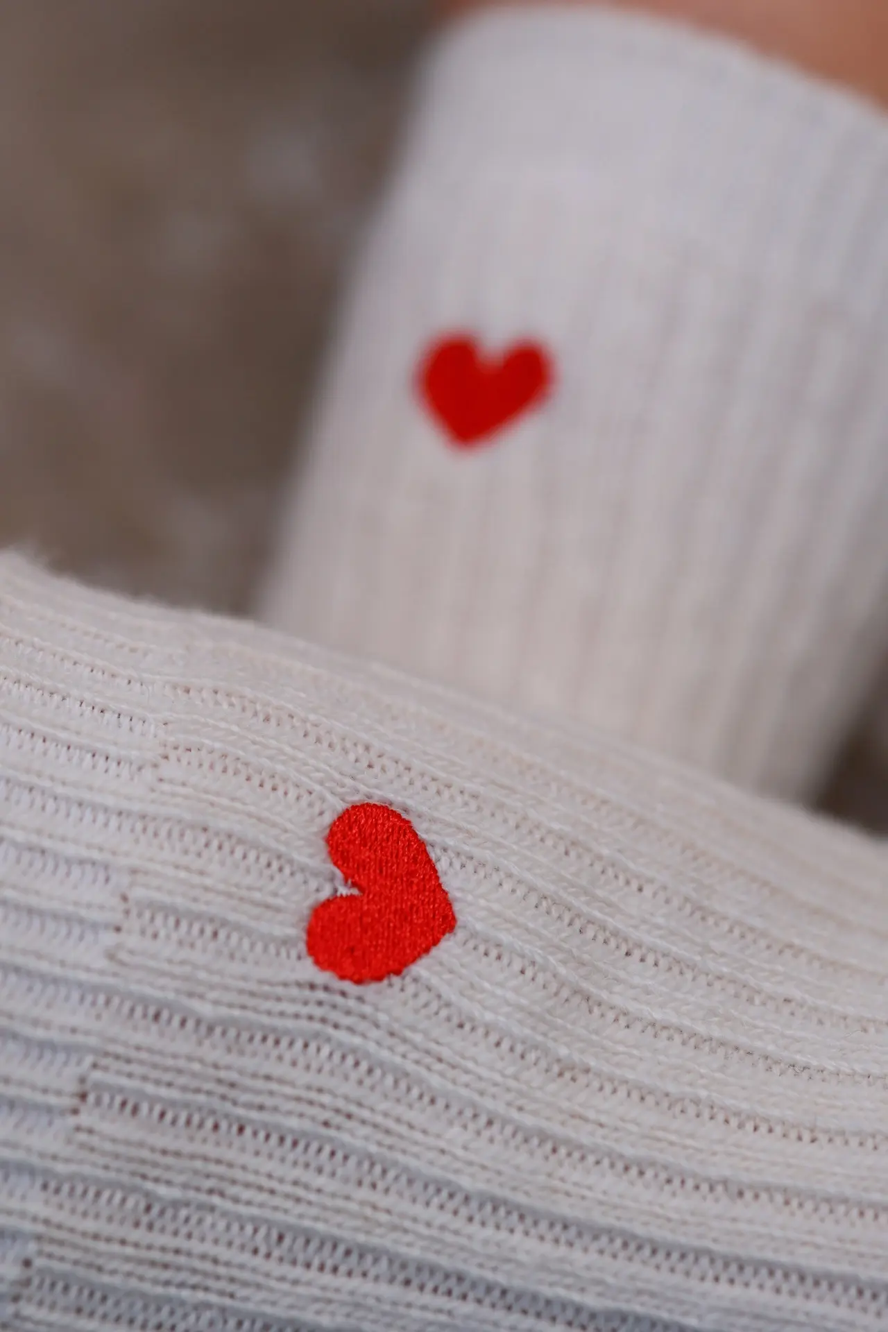 2x Wollsocken mit Herz