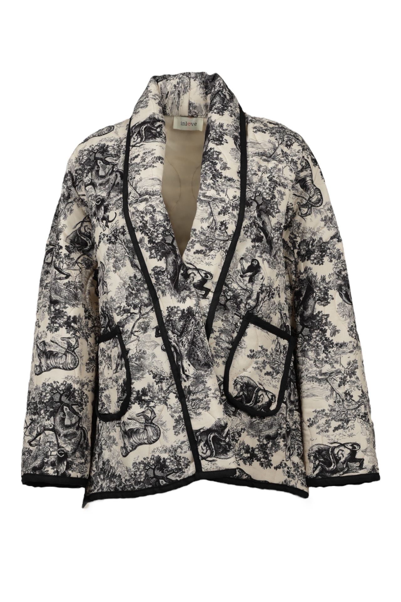 Wattierte Jacke "Toile de Jouy"