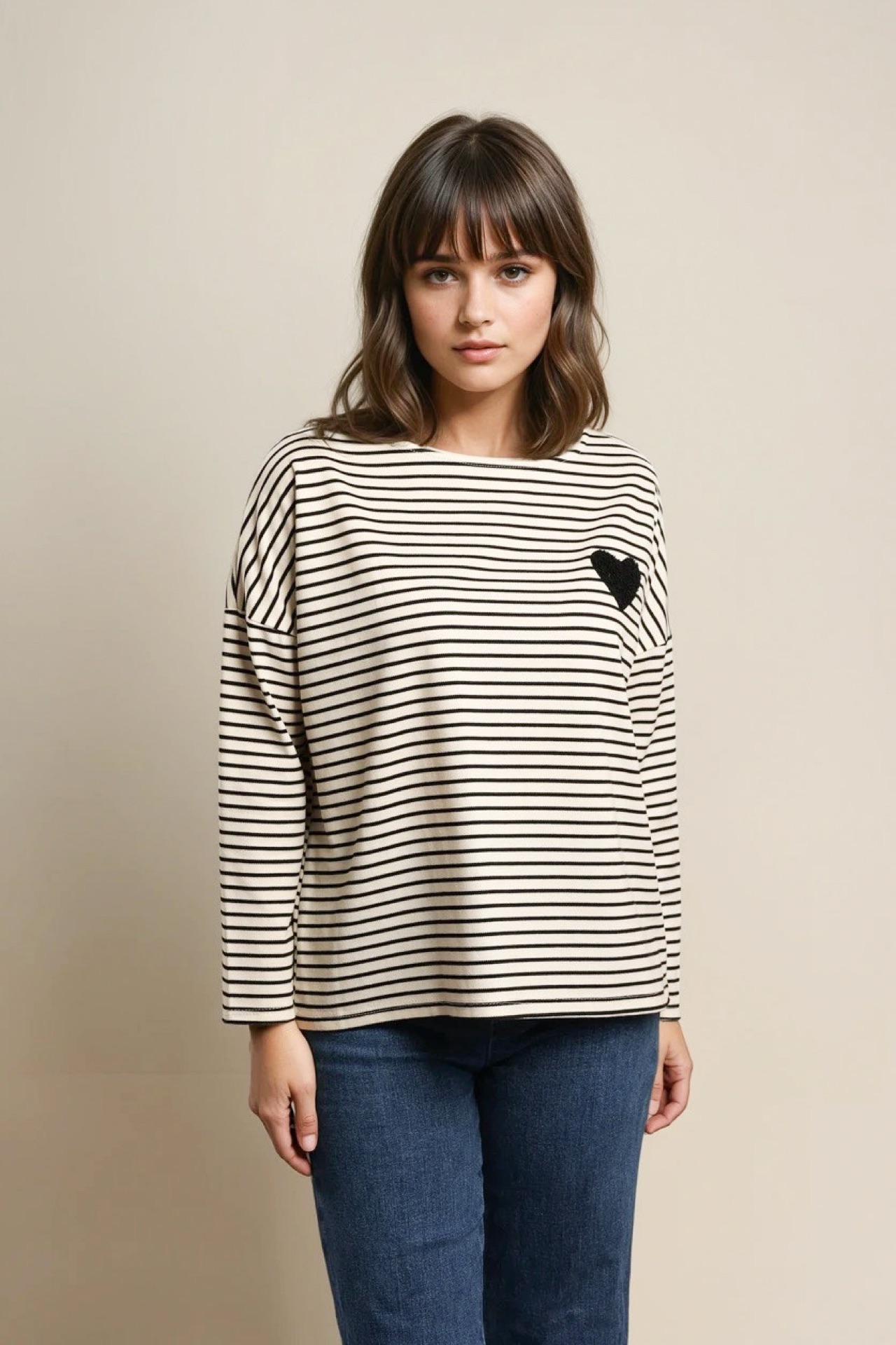 Streifenshirt "Heart"