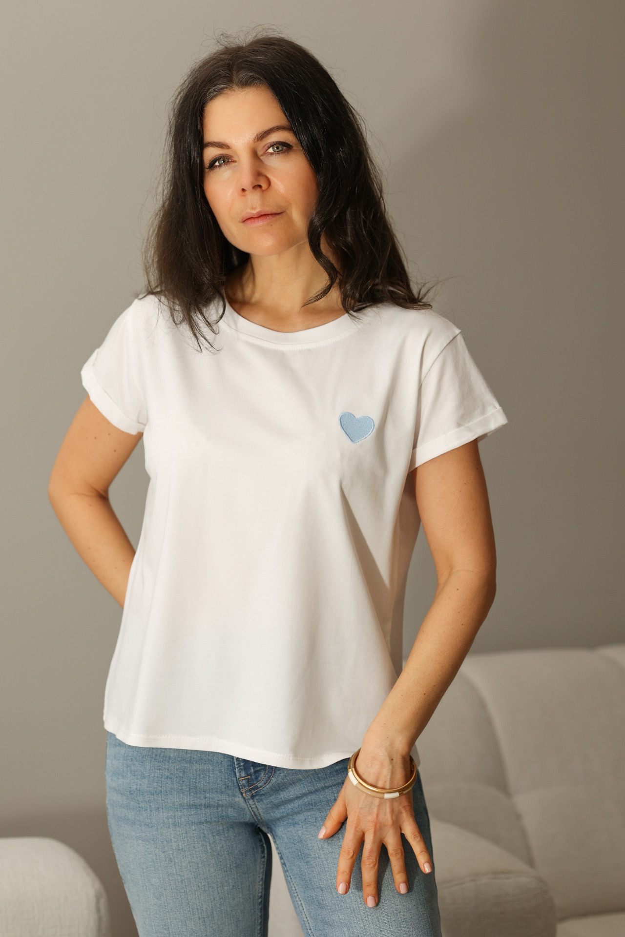 T-Shirt Heart - white