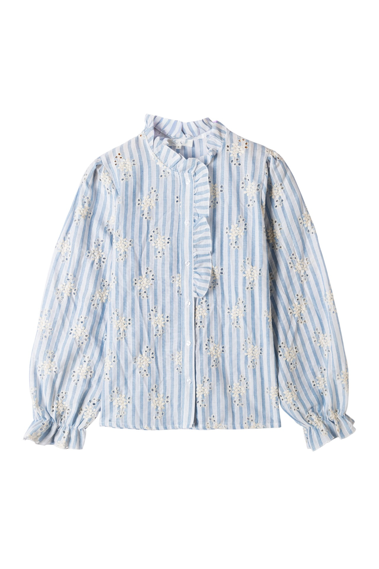 Bluse Philippa mit blauen Streifen